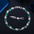 Beautiful Marquise Cut Yellow Cubic Zircon Stone Elegant Women Tennis Bracelet