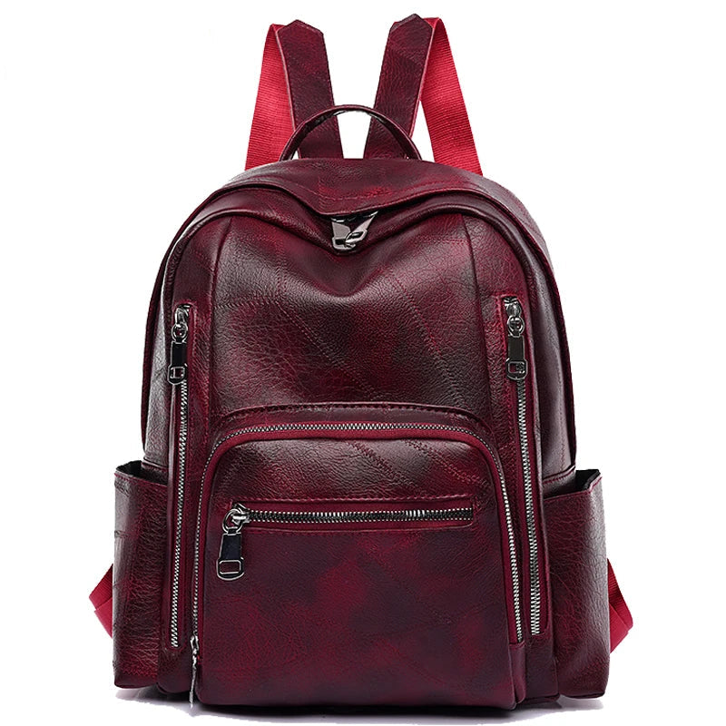 High Quality Leather Backpack School Bag Travel Backpack