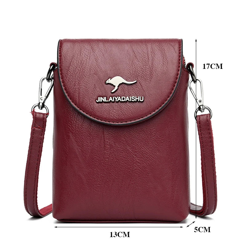 Small Shoulder Bag Smartphone Mobile Phone Bag Zipper Flap