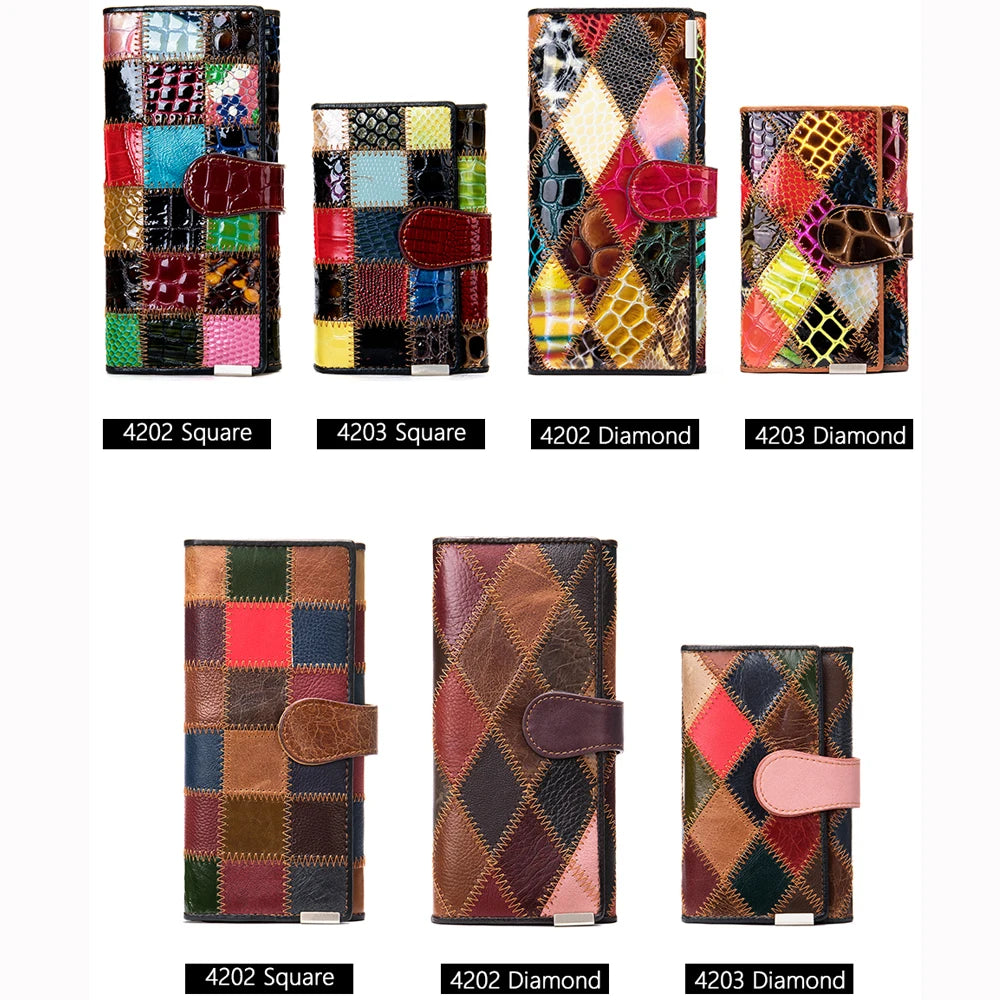 Clutch Bag Women's Leather Wallets Vintage Coin Wallet Women Purse