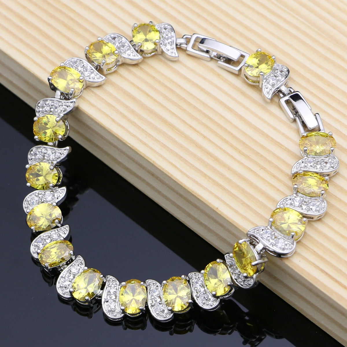 Cubic Zirconia Silver 925 Jewelry Charm Bracelet For Women