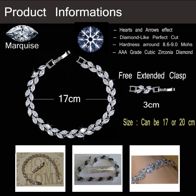 Beautiful Royal Blue Crystal Bracelets for Women Fashion Jewelry