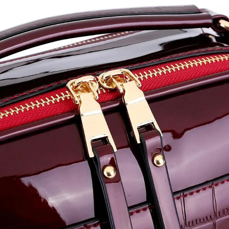 Leather Bag Vintage Shoulder Bags Crocodile Pattern Leather Handbag Luxury Bag