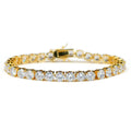 1 Row AAA Cubic Zirconia Paved Iced Out Tennis Bracelet