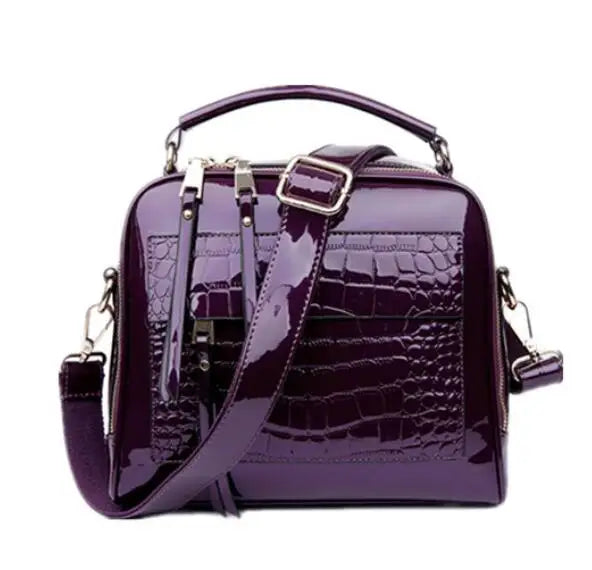 Leather Bag Vintage Shoulder Bags Crocodile Pattern Leather Handbag Luxury Bag