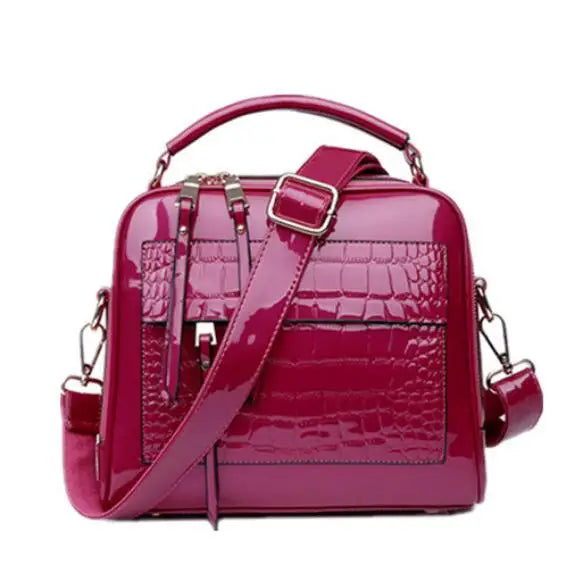 Leather Bag Vintage Shoulder Bags Crocodile Pattern Leather Handbag Luxury Bag