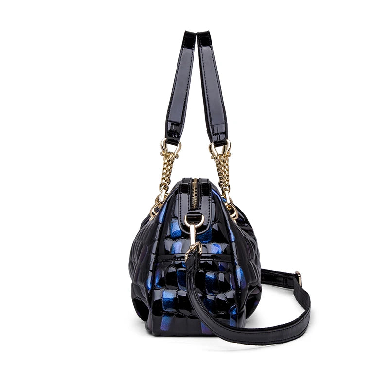 100% Cow Leather Bag Top Handle Large Capacity Shoulder Bag