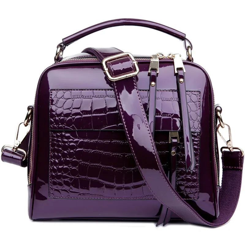 Leather Bag Vintage Shoulder Bags Crocodile Pattern Leather Handbag Luxury Bag