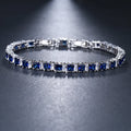 Cubic Zirconia Light Blue Neat Tennis Bracelet For Women Fashion Jewelry