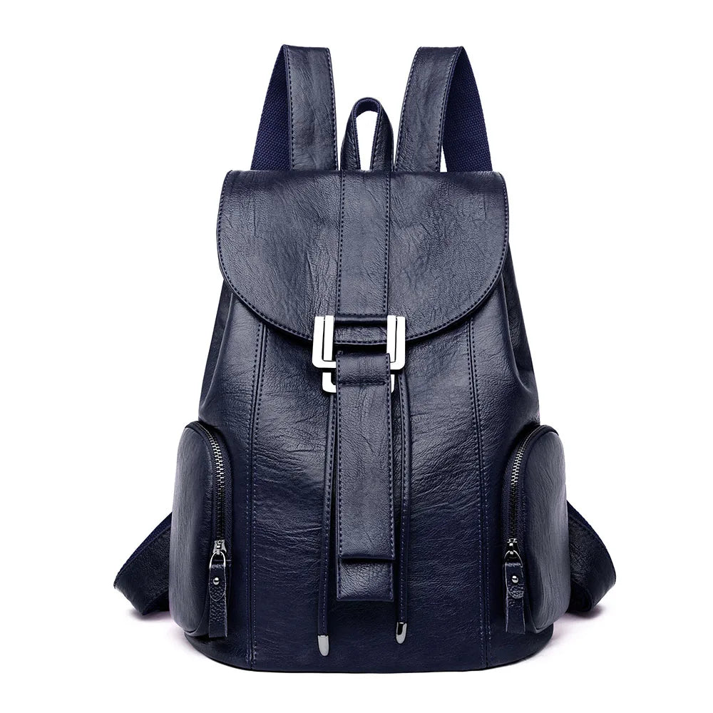 High Quality Leather Backpack Woman Fashion Backpack String Bags Large Capacity