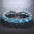 Fashion Woman CZ Jewelry Stunning Oval Shape CZ Stone Bracelet Jewelry