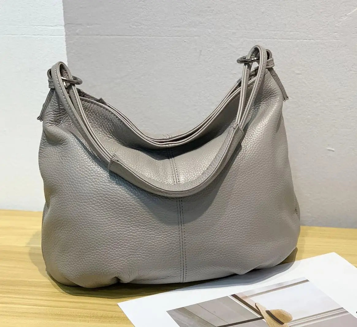 Genuine Leather Bag Soft Real Leather Shoulder Bag Casual Handbag Luxury Bag