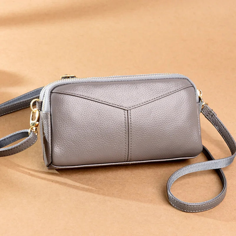 Genuine Leather Handbag High Quality Cowhide Shoulder Bag