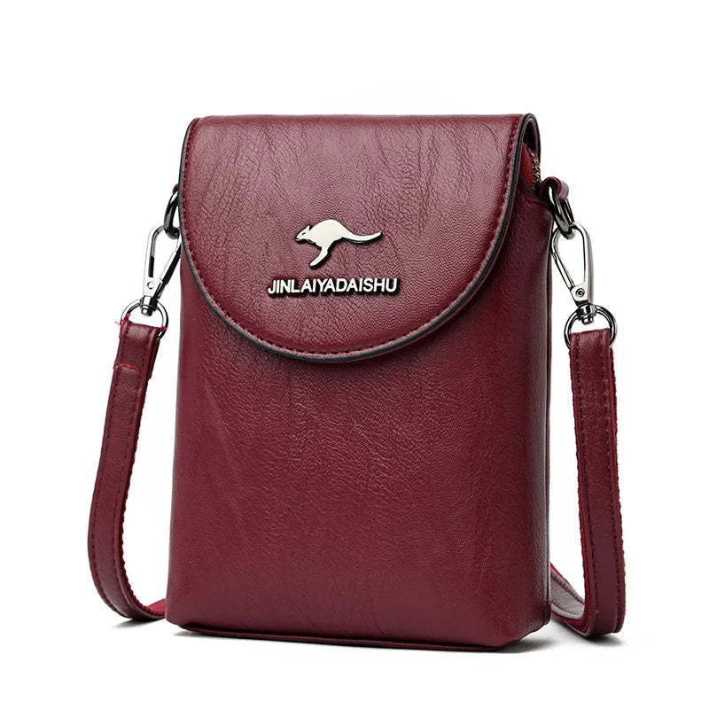 Small Shoulder Bag Smartphone Mobile Phone Bag Zipper Flap