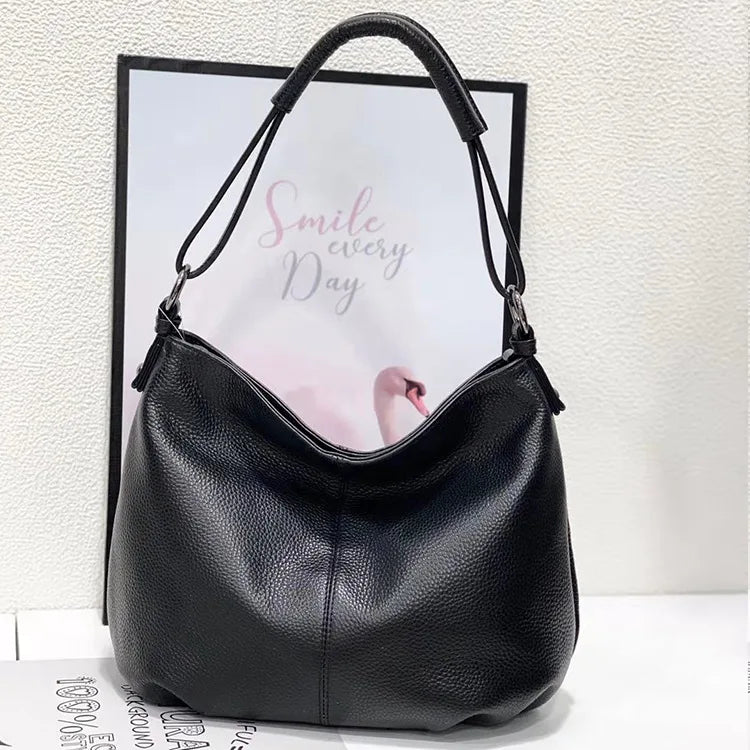 Genuine Leather Bag Soft Real Leather Shoulder Bag Casual Handbag Luxury Bag