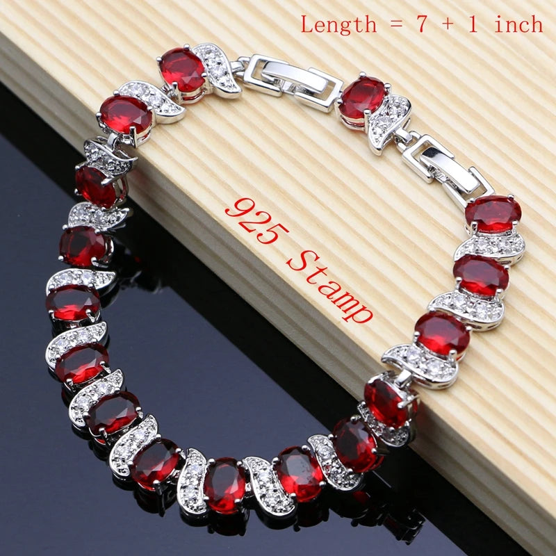 Cubic Zirconia Silver 925 Jewelry Charm Bracelet For Women
