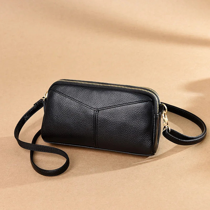 Genuine Leather Handbag High Quality Cowhide Shoulder Bag