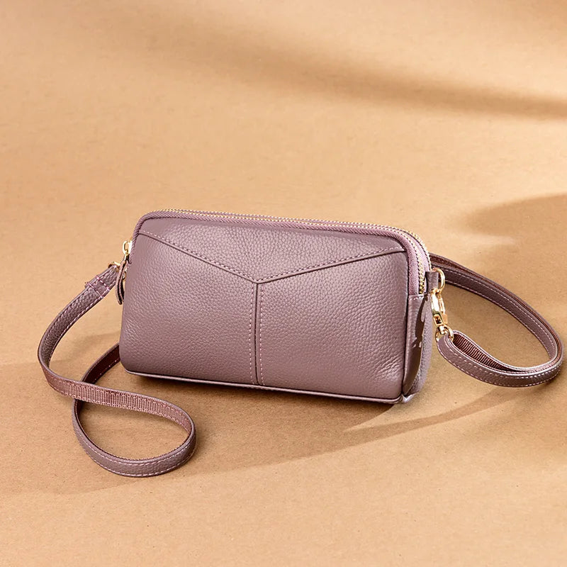 Genuine Leather Handbag High Quality Cowhide Shoulder Bag