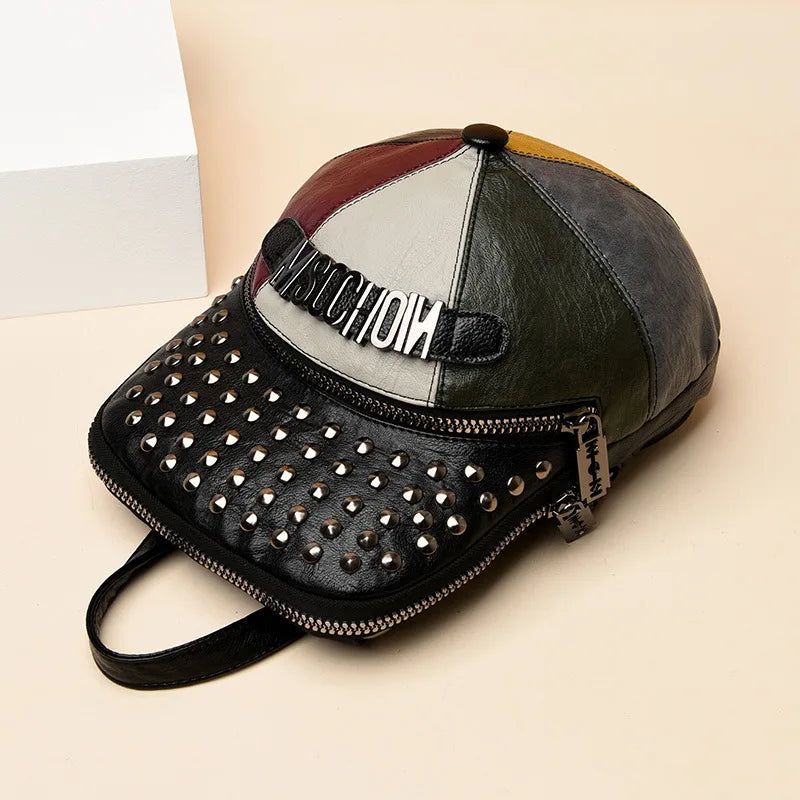 Leather Backpack Shoulder Bag Personality Design Handbag