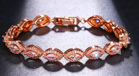 Exquisite Geometric Multicolor Bracelet Shining Cubic Zircon Classic Choice