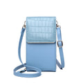3 Layers Large Capacity Phone Pocket Shoulder Bag Leather Small Crossbody Bags