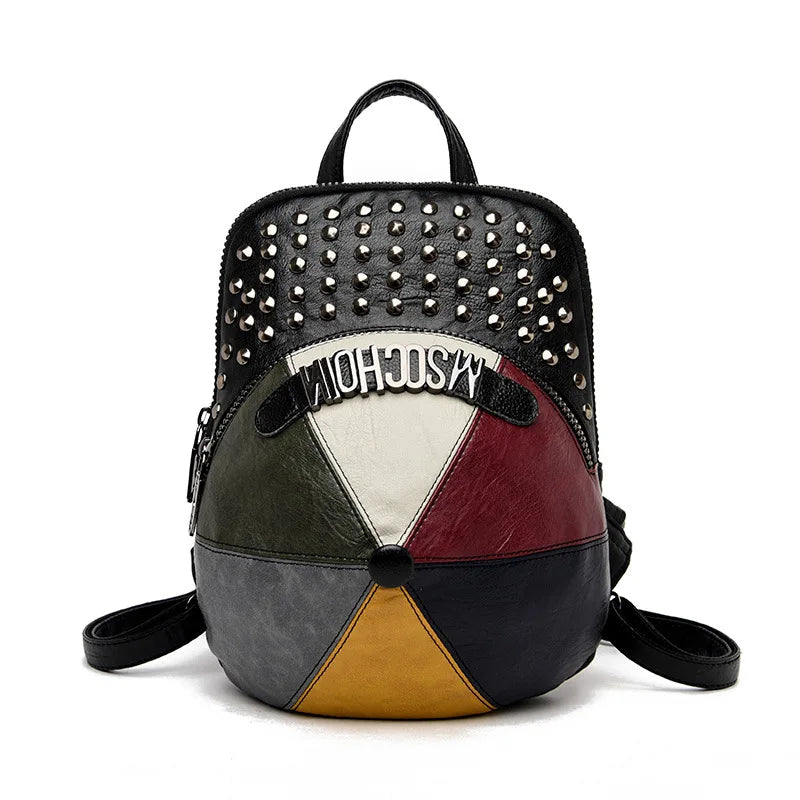 Leather Backpack Shoulder Bag Personality Design Handbag