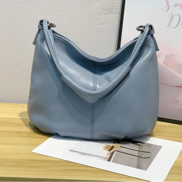 Genuine Leather Bag Soft Real Leather Shoulder Bag Casual Handbag Luxury Bag