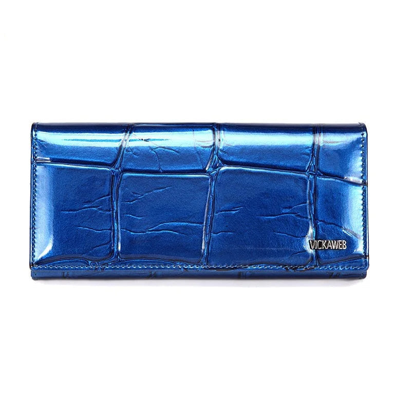 Genuine Leather Women Wallet Magnetic Hasp Female Long Purse Ladies Coin Purses