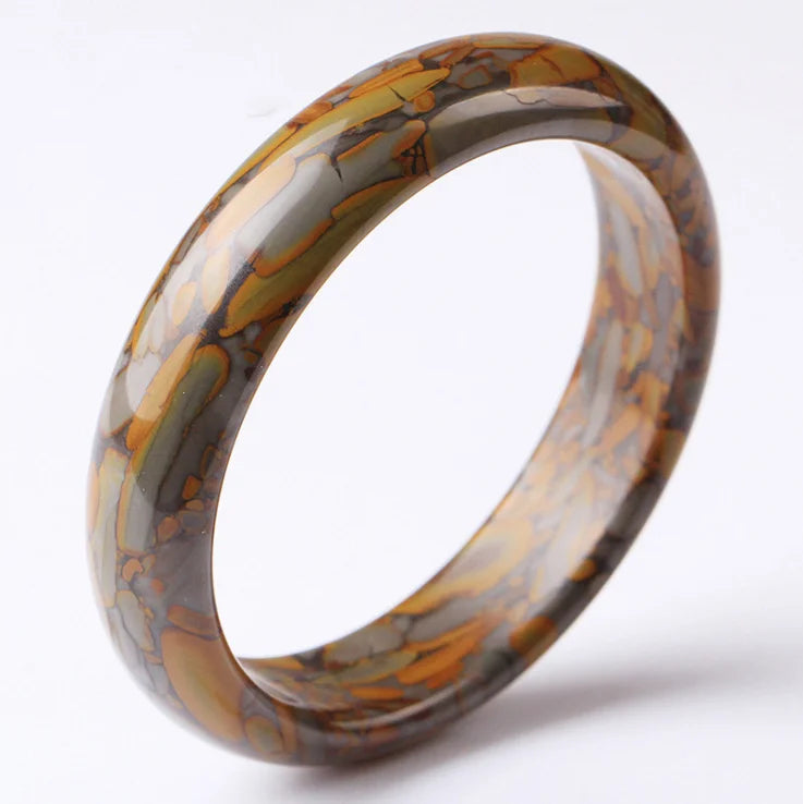 Genuine Natural Color Brown Jade Bangle