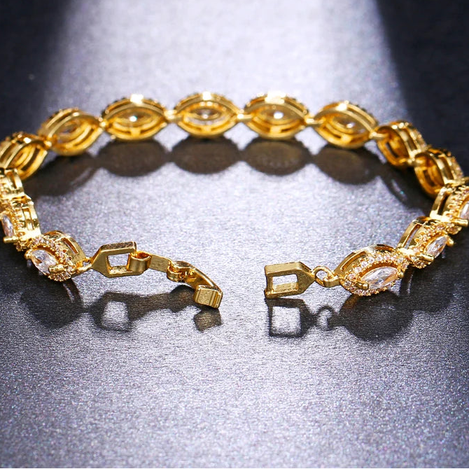 Exquisite Geometric Multicolor Bracelet Shining Cubic Zircon Classic Choice