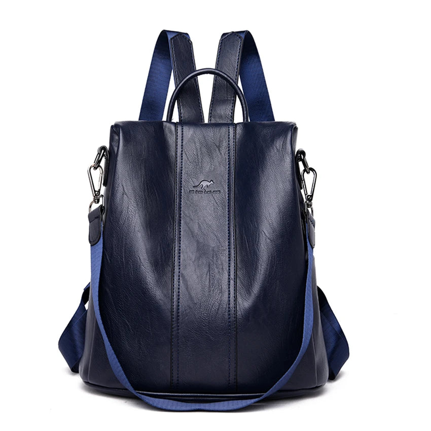 Casual Backpack for Women Shoulder Bag Soft Leather Backpack