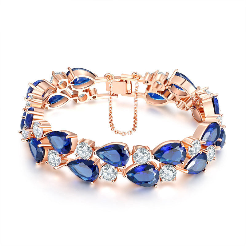Colorful Zircon Luxury Bracelet, Fashionable Design
