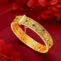 Orchid Design Copper Gold Plated Vintage Style Bracelet