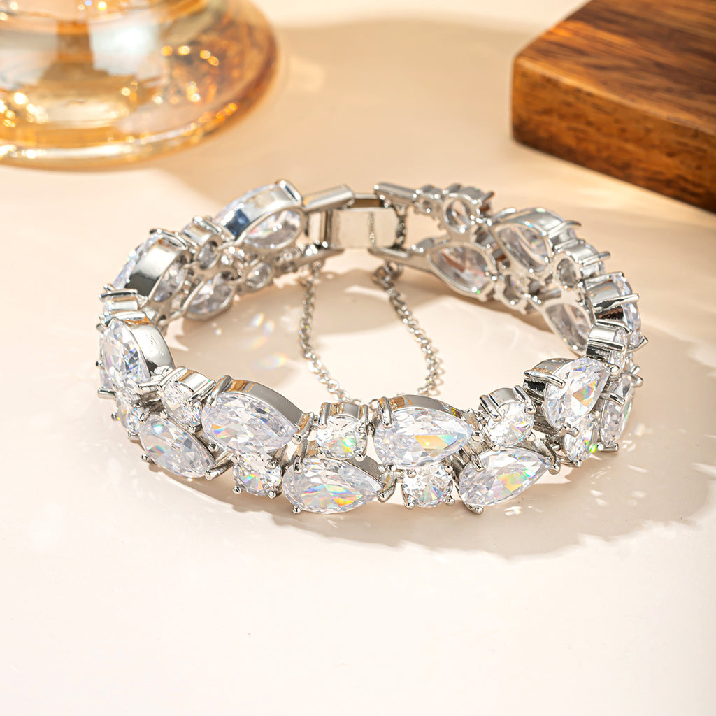 Colorful Zircon Luxury Bracelet, Fashionable Design
