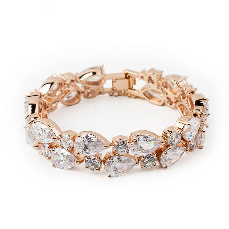 Colorful Zircon Luxury Bracelet, Fashionable Design