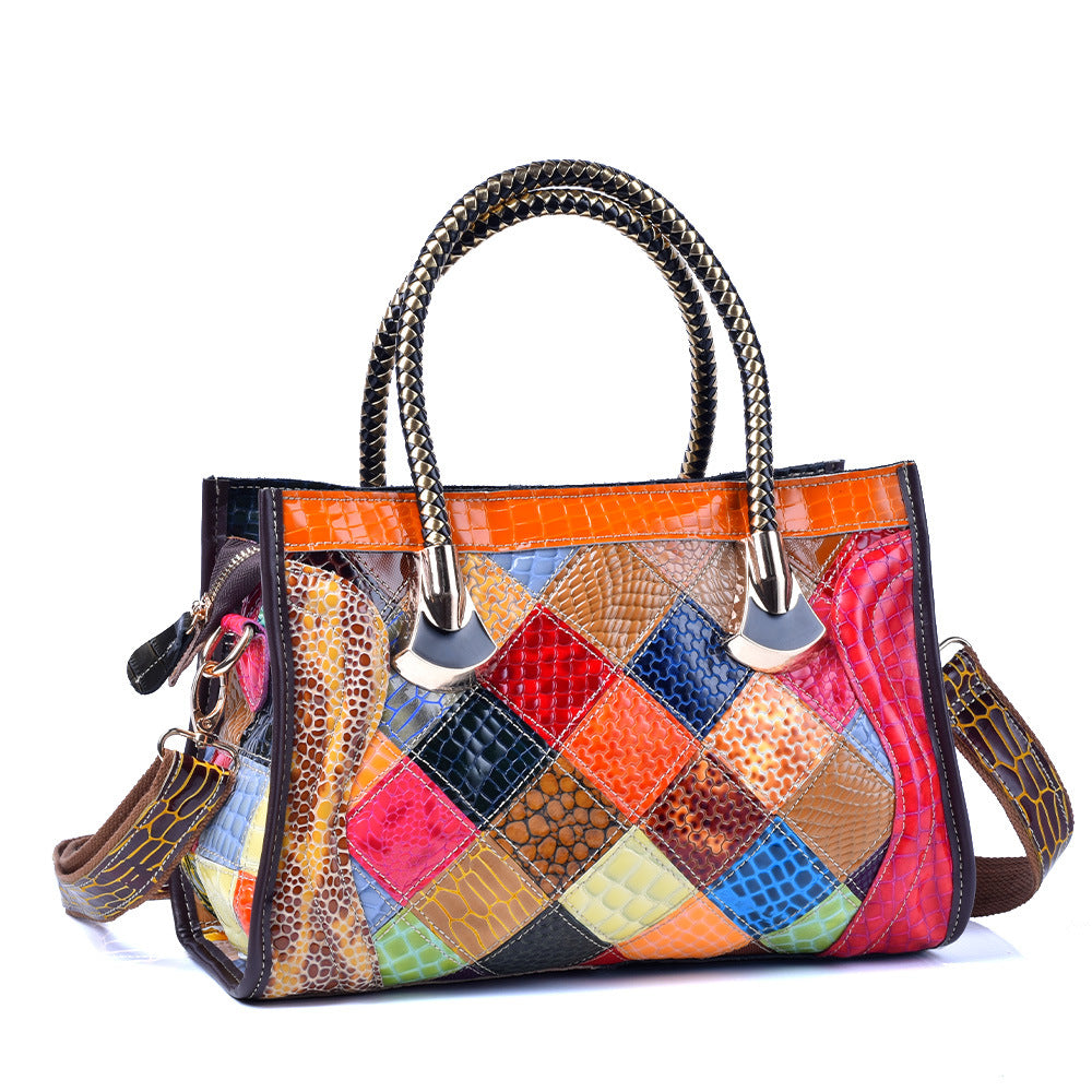 Trendy Snake Pattern Handmade Crossbody Handbags
