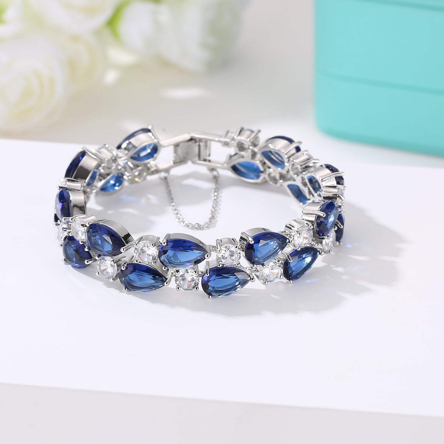 Colorful Zircon Luxury Bracelet, Fashionable Design