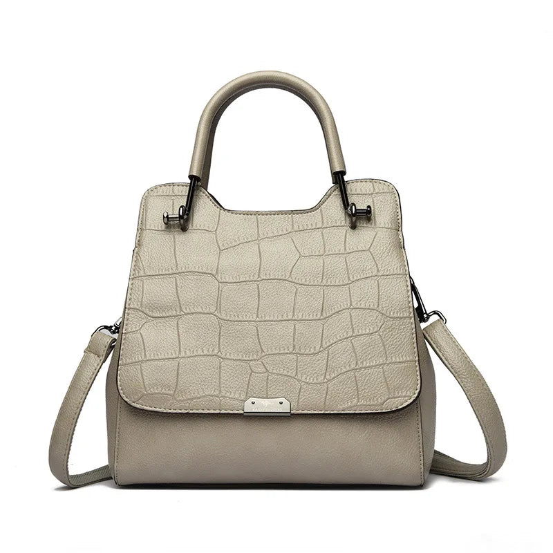 Stone Grain Women Shoulder Bags Design Handbags Elegant Lady Fashion Crossbody