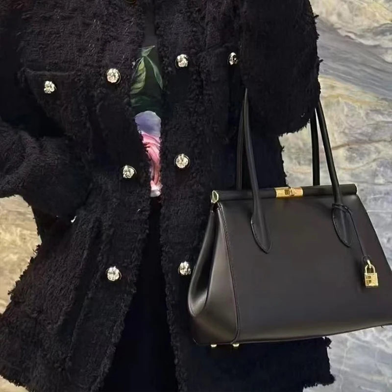 Luxury Leather Handbag Large-capacity Elegant Shoulder Bag