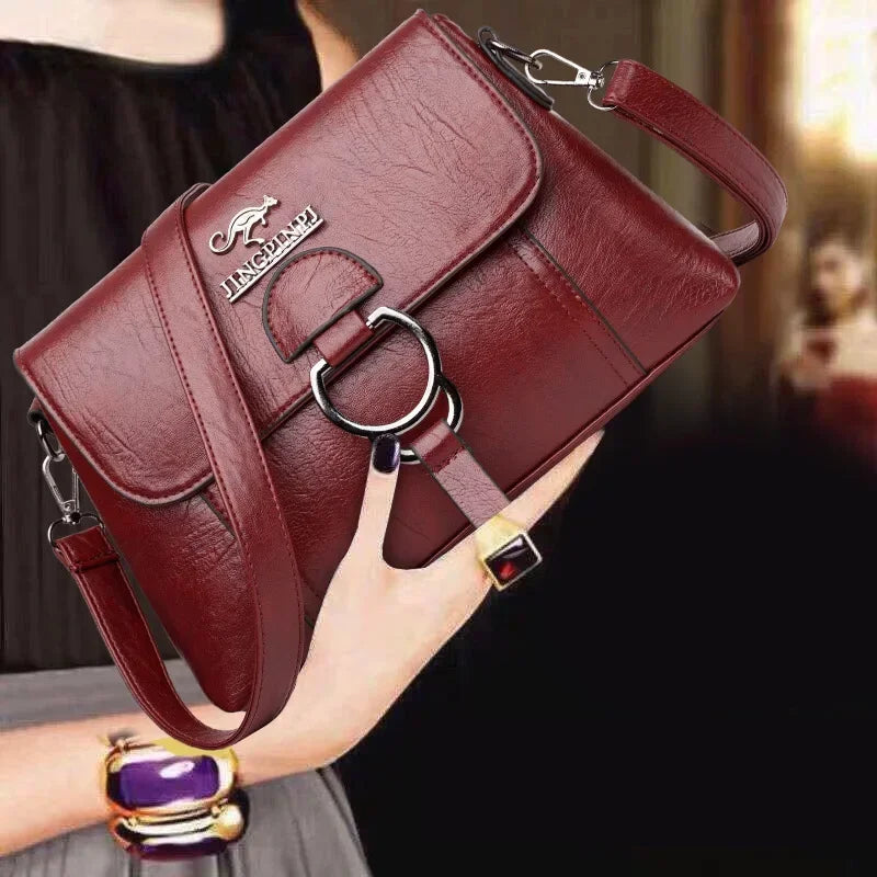 Single Shoulder Bag PU Soft Leather Texture Women's Bag Large Capacity Crossbody