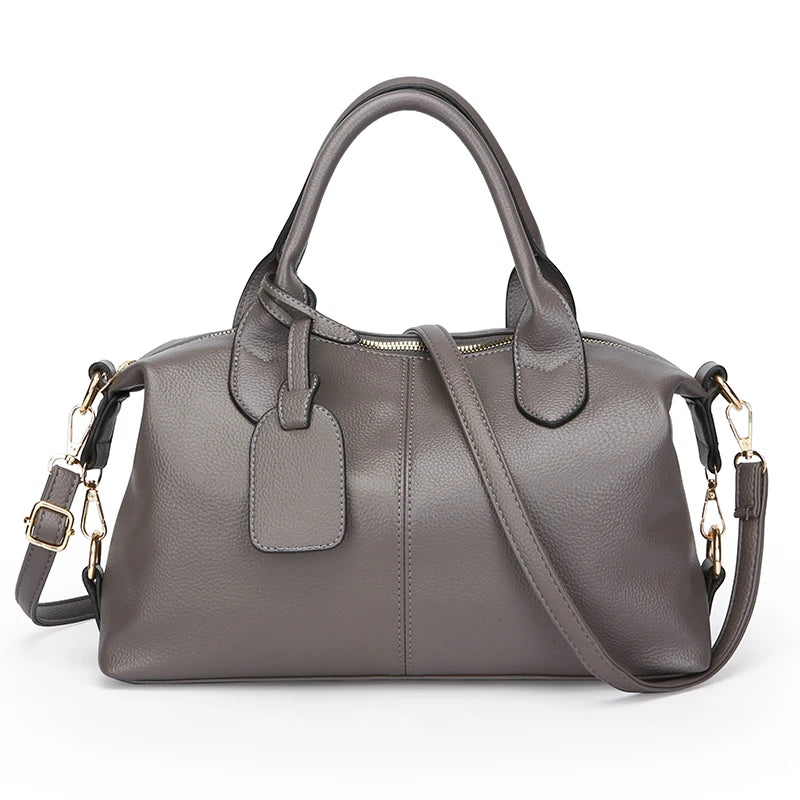 Soft PU Leather Shoulder Bag Casual Tote Bag For Women