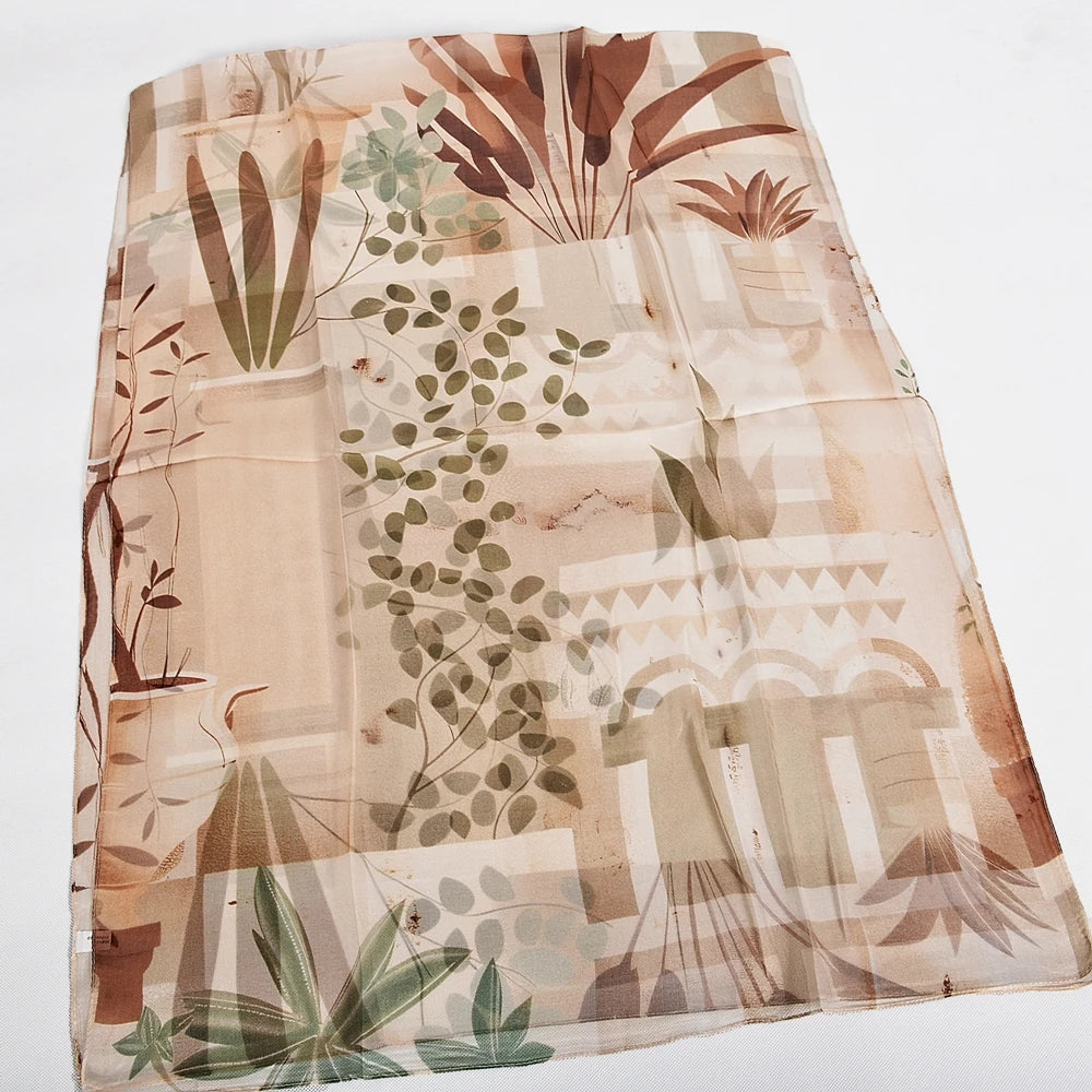 Chiffon Pure Silk Ladies Scarf Long 100% Silk Shawl