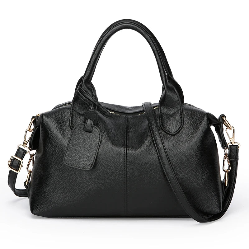 Soft PU Leather Shoulder Bag Casual Tote Bag For Women