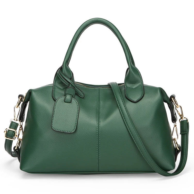 Soft PU Leather Shoulder Bag Casual Tote Bag For Women