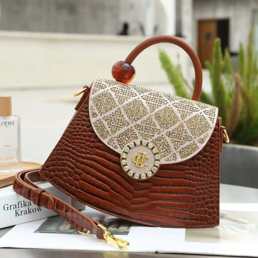Fashion diamond studded handbag women's bag high-end western-style crossbody bag