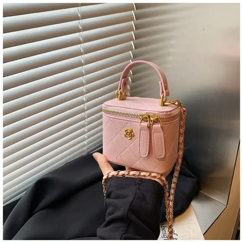 Mini Square Chains Handbag Thread Crossbody Bags Designer Box Bag with Short Handle