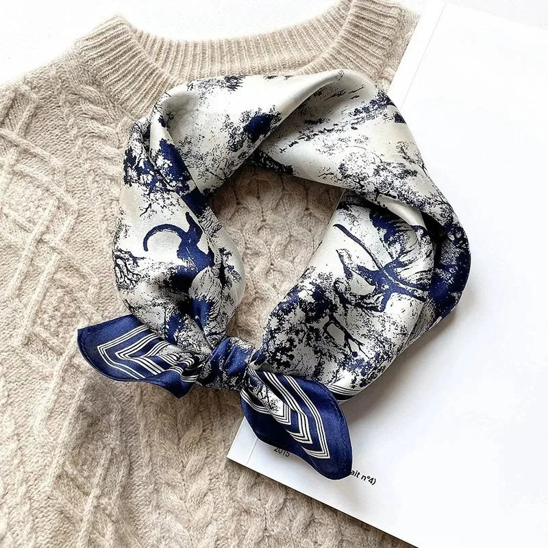 100% Real Silk Scarf Women Square Scarves Bandana