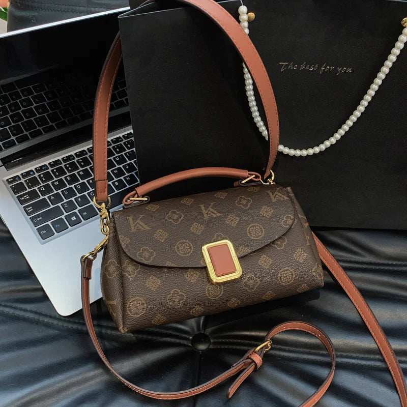 High-end bag for women stylish versatile fashionable printed floral pattern