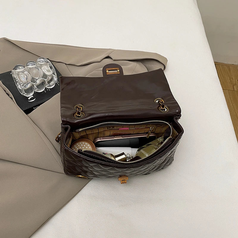Stylish Leather Crossbody Bag for Women Ladies Luxury Brand Design Handbag