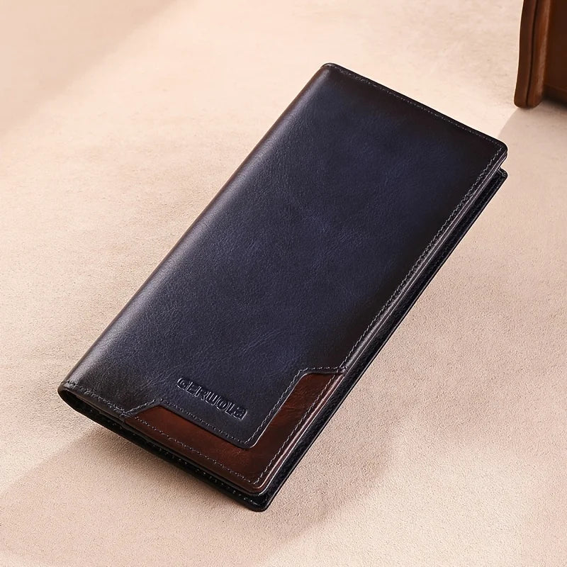 Genuine Leather Wallet Long Card Holder Organizer Wallet